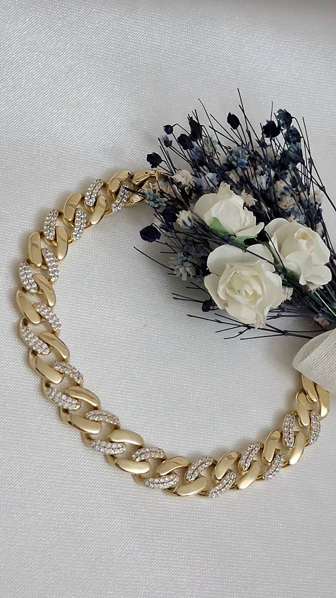 XUPING Bileklik - Kalın Zincir Üzeri Taş Detaylı